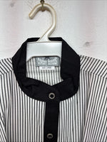 New Women’s Cowboy Threads Black White Long Sleeve Button Up Large TT-10