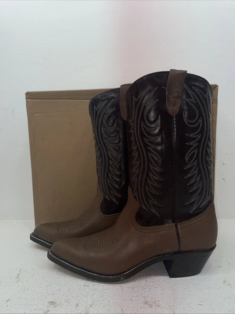 New Men’s Brown Texas Brand Cowboy Boots. 508201 10.5 10 1/2 D. 7-64