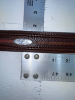 New Brown Genuine Leather Nocona Tooled And Weaved 28” Belt #2420002 NN-26