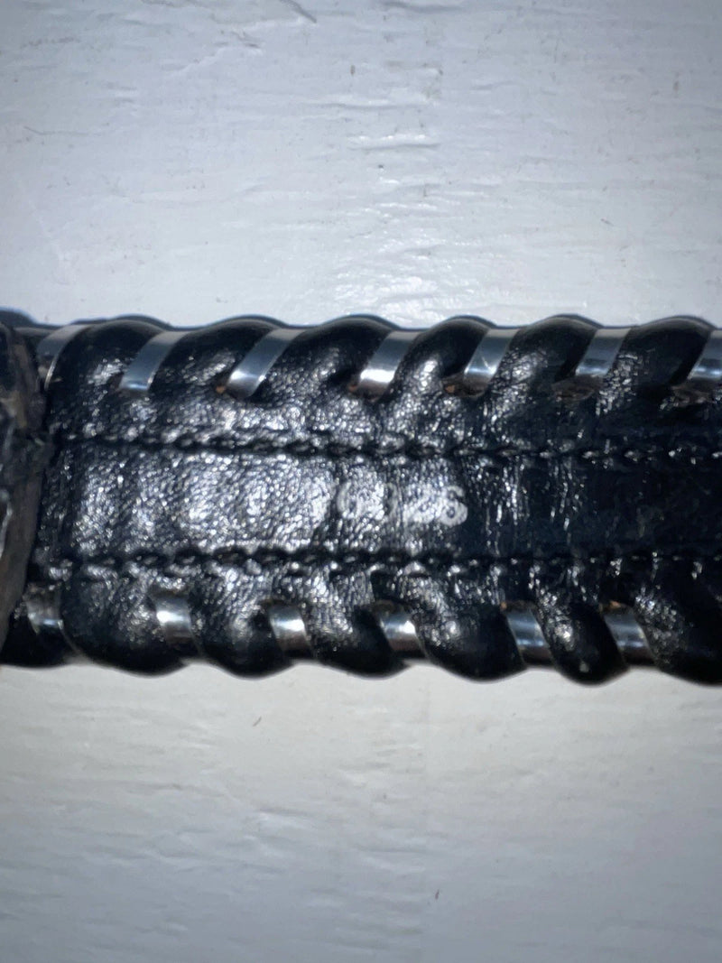 New Black Genuine Leather Tex Tan Weaved 24” Belt #76326