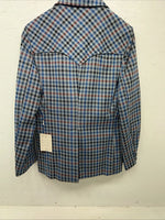 New Men’s Pioneer Wear Blue Plaid Suit Jacket 40 #574 LL-605