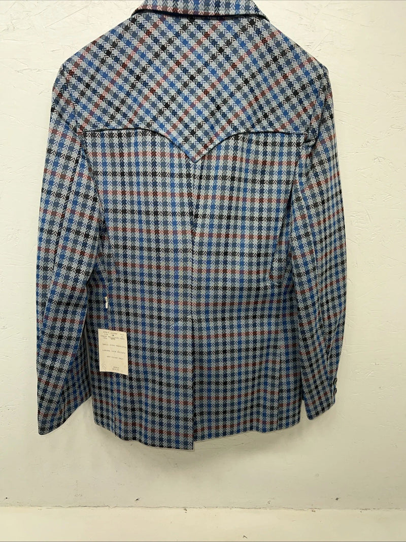 New Men’s Pioneer Wear Blue Plaid Suit Jacket 40 #574 LL-605