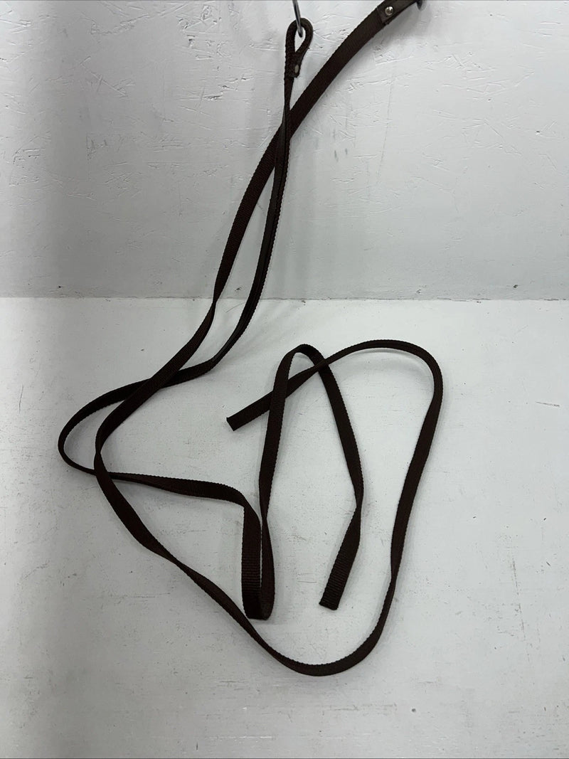 New Tough 1 Brown Nylon Browband Headstall With Bit Split Reins #42-7499 W-33