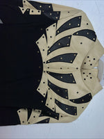 New Women’s 1849 Authentic Ranchwear Black Yellow Western Show Shirt XS WW-13