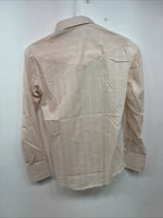 New Boys ELY Plains Tan Stripe Long Sleeve Pearl Snap Size 14 DD-108