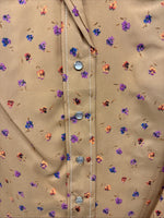 New Women’s Dickson Jenkins Orange Floral Long Sleeve Pearl Snap Size 30 MM-55