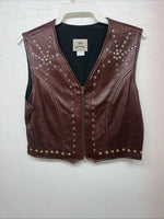 New Women’s 1849 Authentic Ranchwear Brown Show Vest Large E-603
