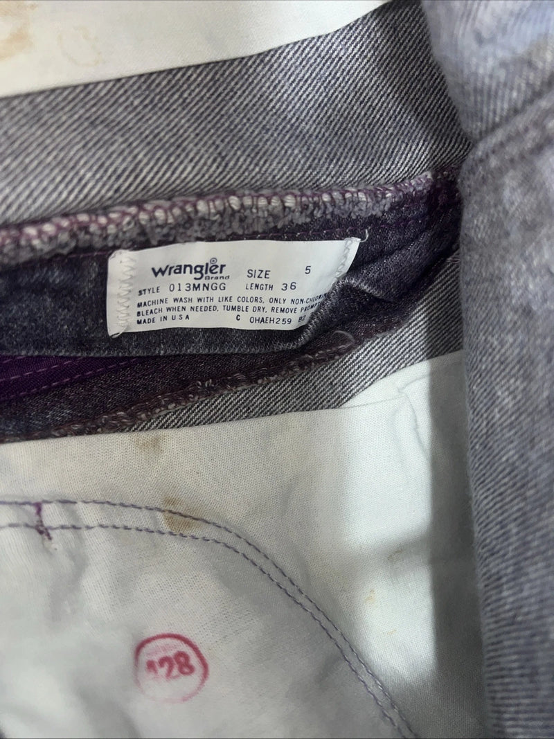 New Women’s Purple Wrangler Cowboy Cut Pro Rodeo Denim Jeans. 5x36 O-8