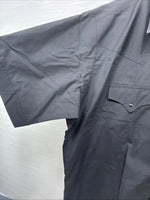 New Men’s ELY Cattleman Black Short Sleeve Pearl Snap 17 XL CC-8