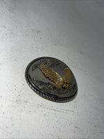 New Women’s Gold Silver With Bird And Flowers Belt Buckle F-16