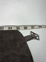 NOS Gray Show Chaps With Fringe Adjustable Waist 38” L-31