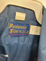 New Men’s Panhandle Slim Royal Blue Long Sleeve Button Up Small J-61