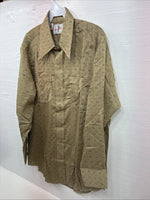 New Men’s Tem Tex Green Designed Long Sleeve Pearl Snap 15.5 Medium X-13