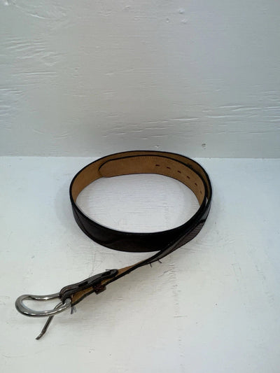 New Maroon Genuine Leather Stitched 34” Belt #6985 Z-166