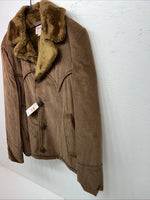 New Women’s Bailey Brown Fuzzy Jacket 40 #T851A RR-16