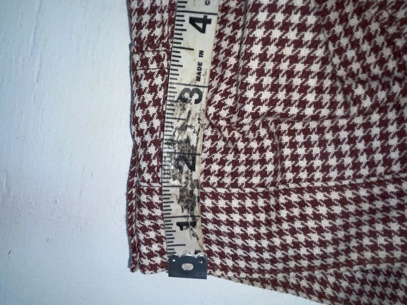 New Vintage Red And White Checkered Lee Polyester Pants #2600362 SS-74