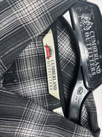 New Women’s Cumberland Black Plaid Long Sleeve Pearl Snap 2XL GG-12