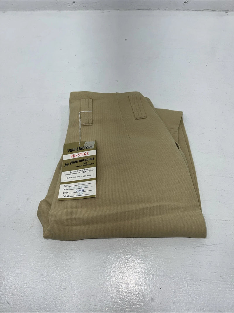New Women’s Tan Equestrian Equi-stretch No Flare English Breeches. 24 R C-43 