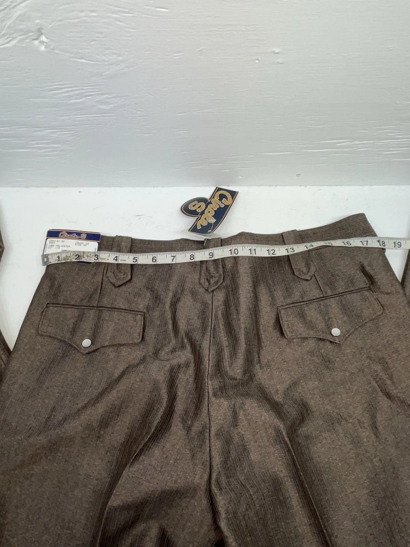 New Vintage Brown Circle S Polyester Pants #CP5791 SS-7