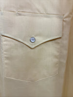 New Men’s White Horse Yellow Short Sleeve Pearl Snap 2XL F-97