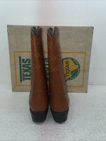 New Women’s Brown Texas Brand Cowboy Boots. B 111 4 D. 2-64