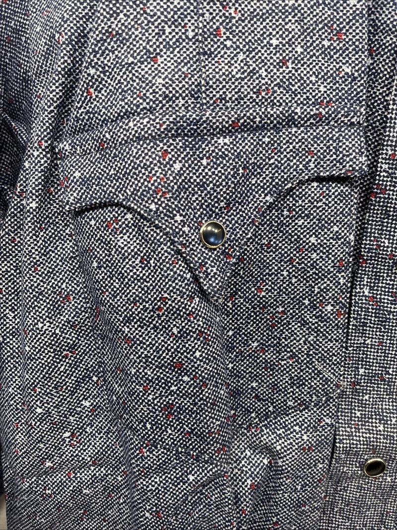 New Men’s Tem Tex Blue Jean Long Sleeve Pearl Snap 15 Medium AA-74