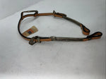 New Leather Royal King One Ear Headstall With Bronze Beads U-40