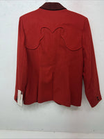 New Women’s Red Pioneer Wear Wool Blazer 14 #06151 UU-1