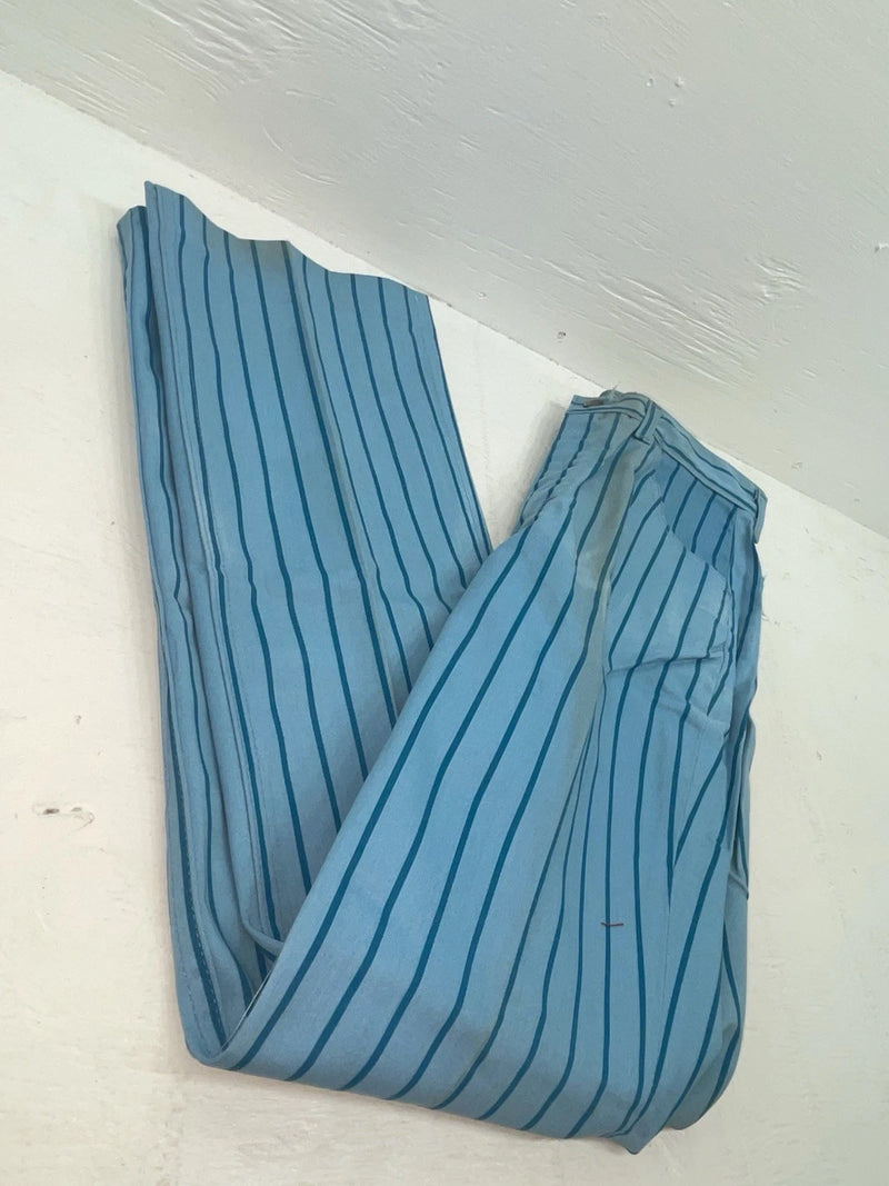 New Vintage Blue Striped Lee Polyester Pants #4605 VV-18