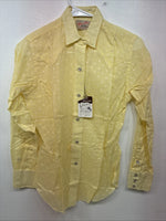 New Women’s Tem Tex Yellow Long Sleeve Pearl Snap Size 12 KK-22