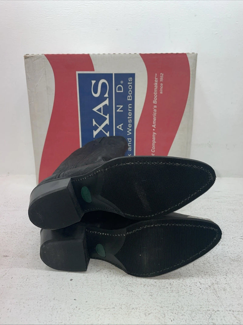 New Men’s Black Texas Brand Cowboy Boots. 7640 8.5 8 1/2 D. 1-106