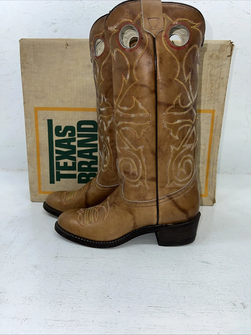 New Women’s Brown Texas Brand Cowboy Boots. L 195 6 M. 20-102