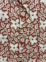 New Women’s Tem Tex Floral Design Long Sleeve Pearl Snap Size 32 MM-83