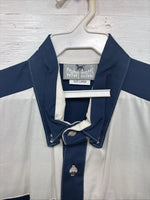 New Men’s Cowboy Threads Blue White Long Sleeve Button Up Shirt Large V-79