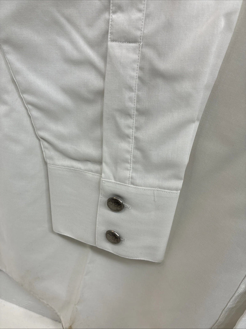 New Men’s White Horse White Tux Long Sleeve Button Up Undershirt XL H-87