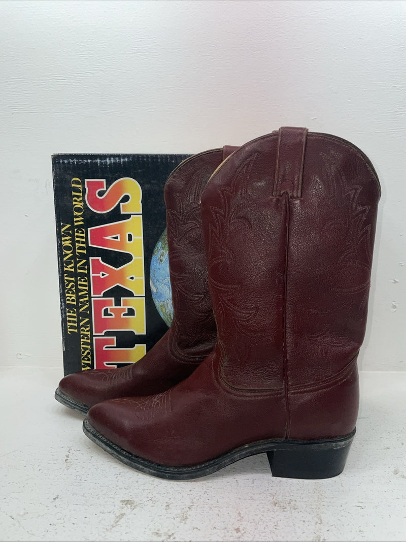New Men’s Red Texas Brand Cowboy Boots. 7963 10.5 10 1/2 D. 7-84
