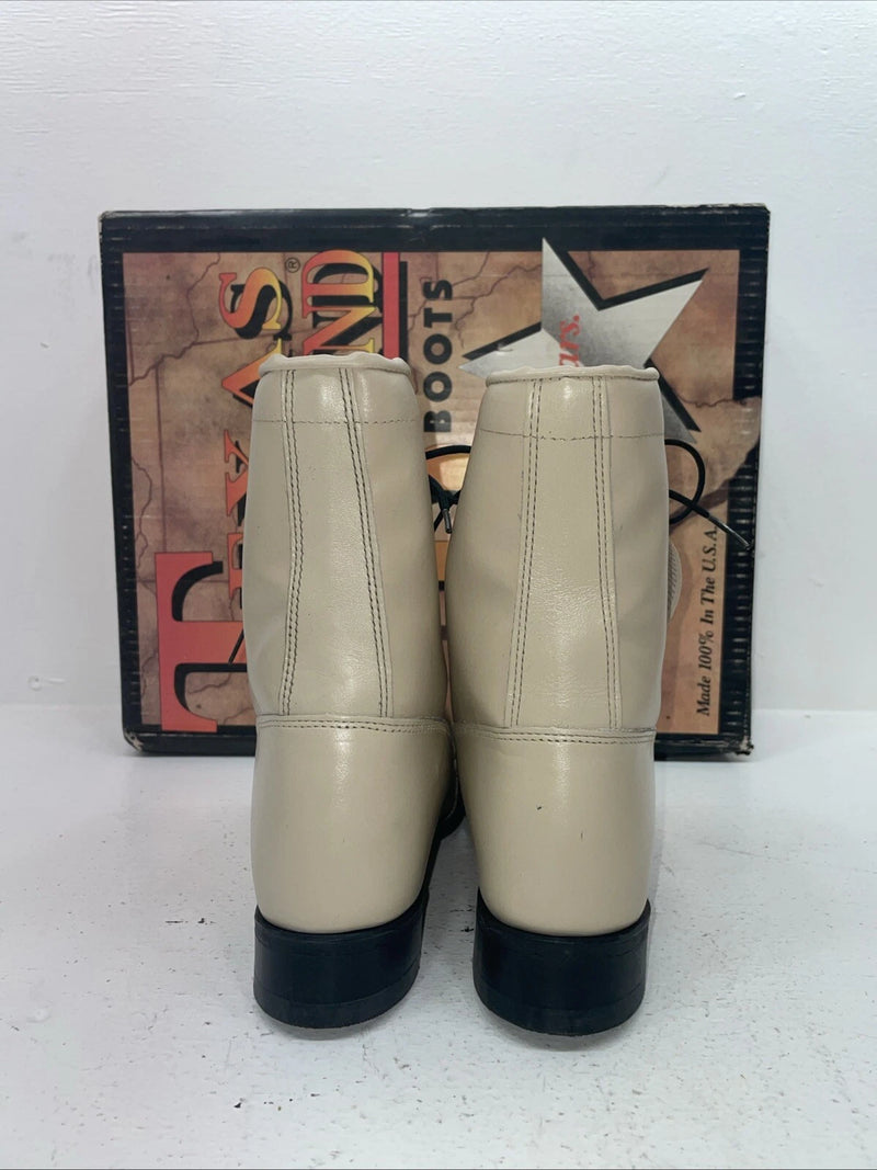 New Women’s Cream Texas Brand Cowboy Boots. 4469 & M. 16-108