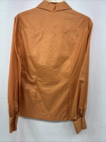 New Women’s Panhandle Slim Orange Long Sleeve Pearl Snap Size 14 MM-18