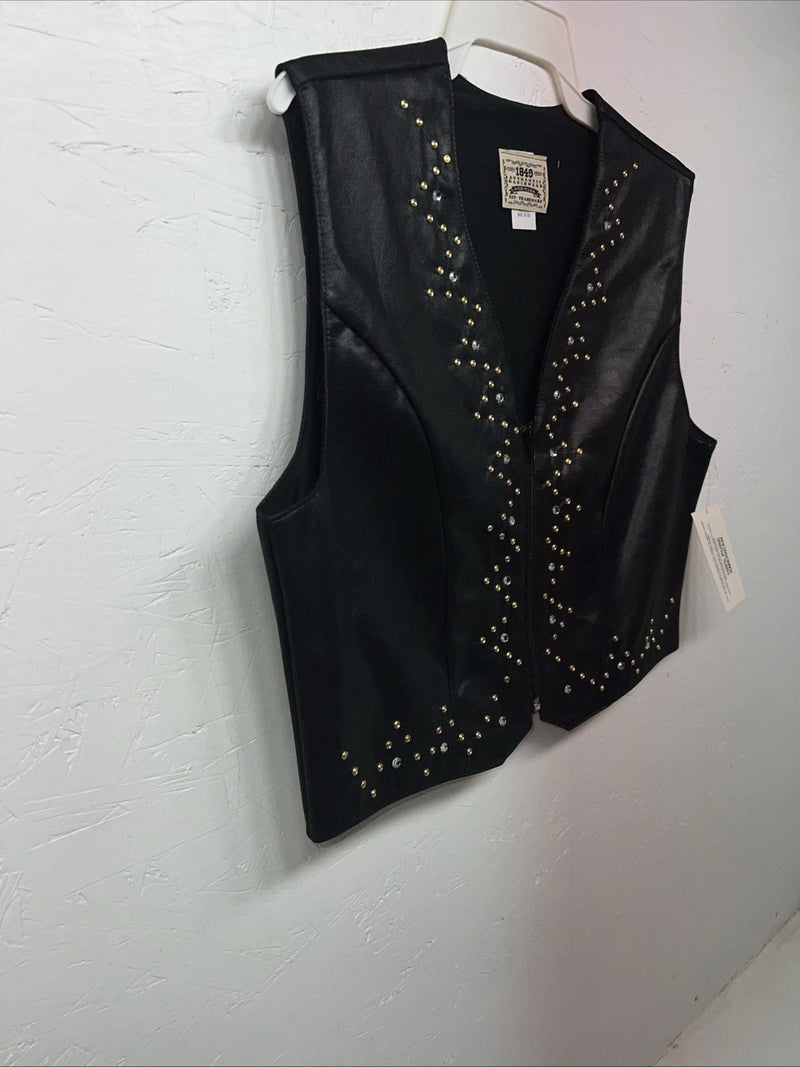 New Women’s Black 1849 Authentic Ranchwear Western Show Vest XL WW-64