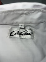 New Men’s White Cambrai Short Sleeve English Riding Shirt. Small G-37