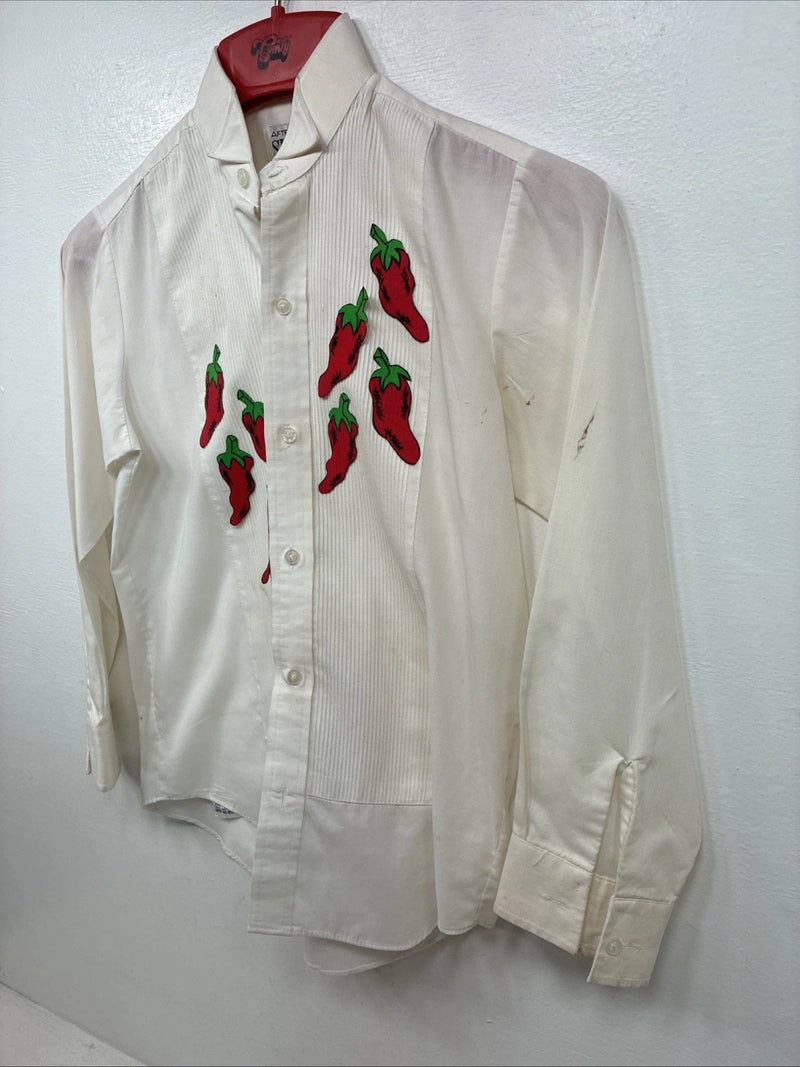 New Kids After Six White Design Long Sleeve Button Up Large TT-29