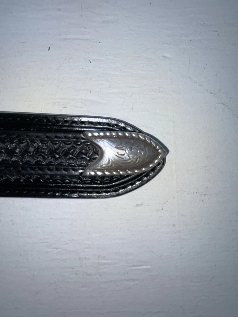 New Black Genuine Leather 3D Tooled And Pendent 30” Belt #2030 JJ-152