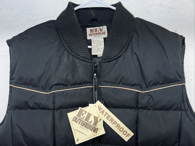New Men ELY Cattleman XL Black Puffer Vest #241120 LLL-44