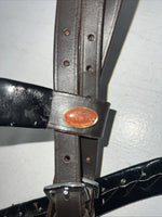 New Silver Fox Black Draft Bridle With Reins #20-05607-2-0 BB-37