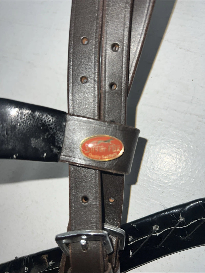 New Silver Fox Black Draft Bridle With Reins #20-05607-2-0 BB-37