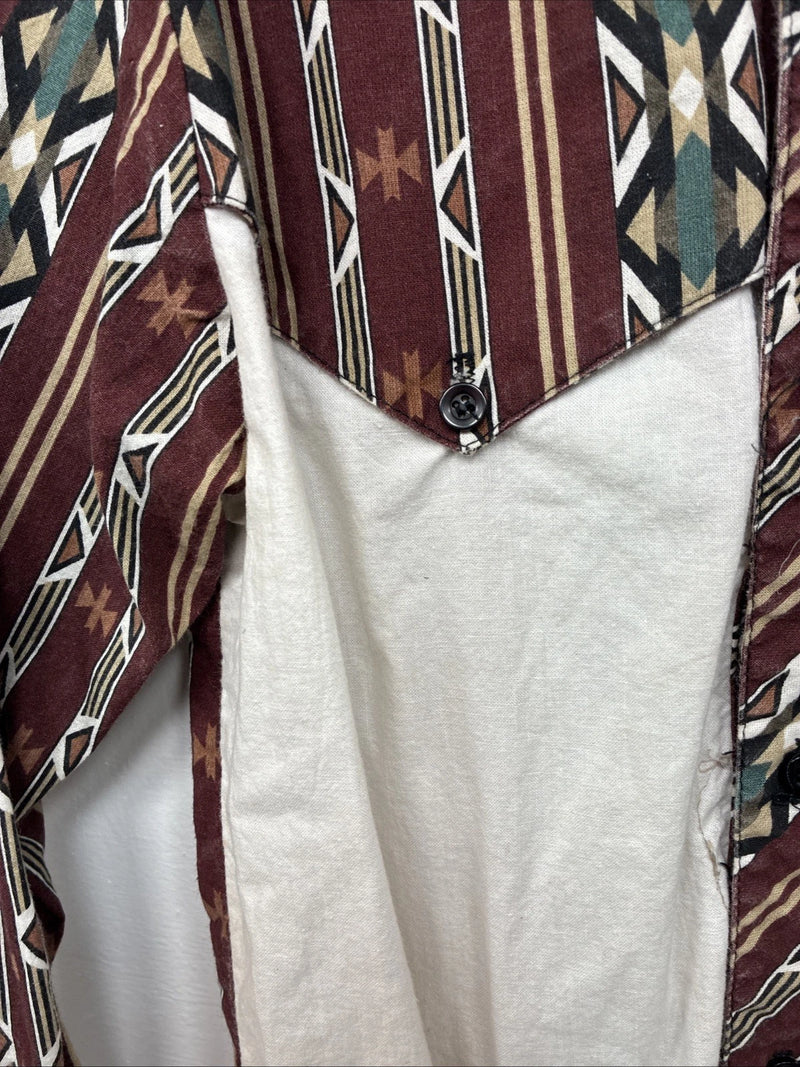 New Boys Cowboy Threads Western Design Long Sleeve Pearl Snap Size 16 DD-82