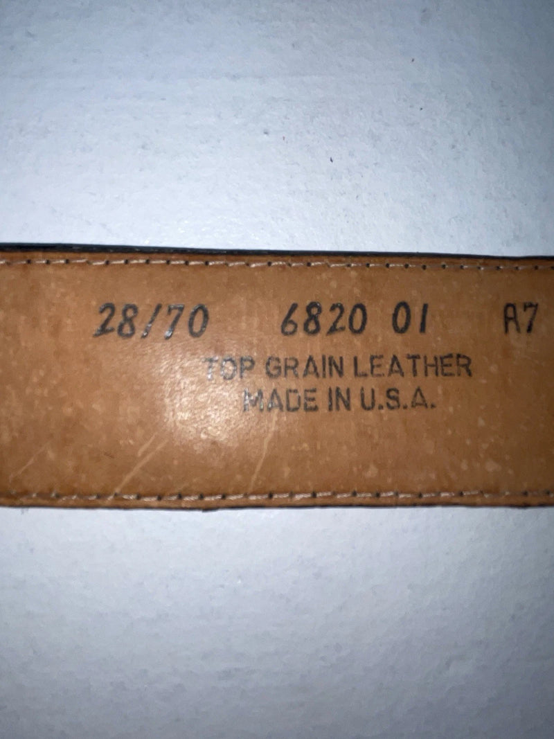 New Black Genuine Leather Wrangler Tooled 28” Belt #6820/01 Z-37