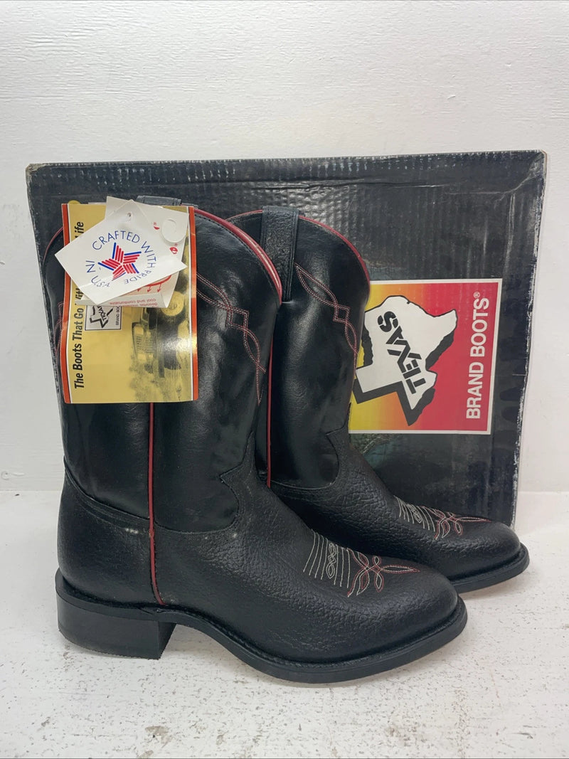 New Men’s Black Texas Brand Cowboy Boots. 5300 10 D. 7-19