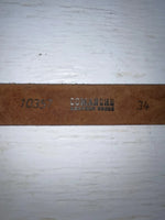 New Gray Genuine Leather Comanche Tooled 34” Belt #10357 Z-106