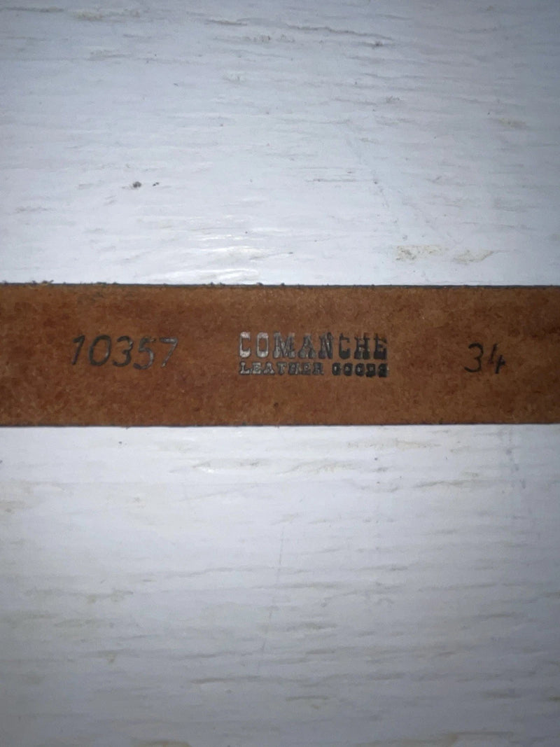 New Gray Genuine Leather Comanche Tooled 34” Belt #10357 Z-106